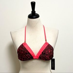 Quintsoul Beastie Girl Triangle Bikini Halter Top Fluorescent Splatter Medium